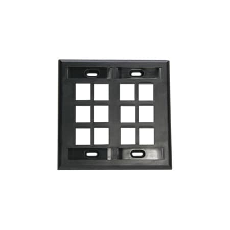 Leviton Number of Gangs: 2 High-Impact Plastic, Black 42080-12E